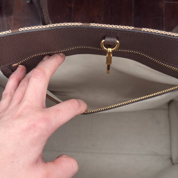 Gucci Jumbo GG Canvas Convertable Tote with Web Stripe Shoulder Strap - Picture 8 of 9